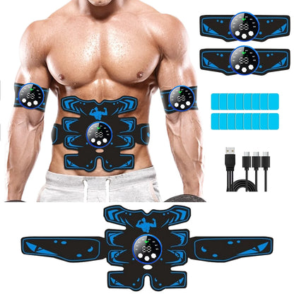 Rechargeable EMS Abdominal Muscle Stimulator and Toner for Men and Women